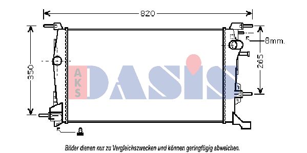 AKS DASIS Радиатор, охлаждение двигателя 180066N